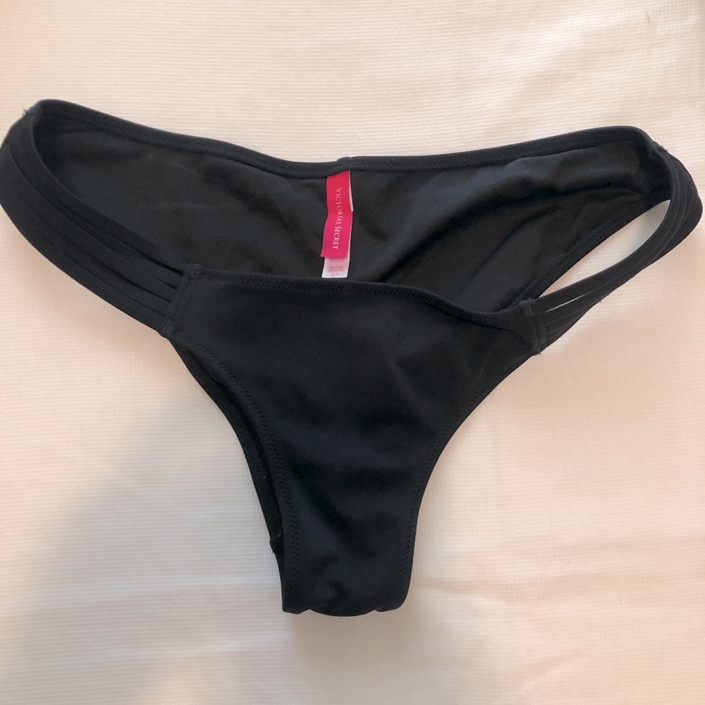 Small VS Black Side Cut Out Bikini Bottom